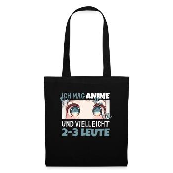 Sarkastisches Kawaii Statement für Manga-Liebhaber - Stoffbeutel - Schwarz - Vorne
