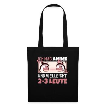Sarkastisches Kawaii Statement für Manga-Liebhaber - Stoffbeutel - Schwarz - Vorne