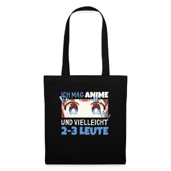 Sarkastisches Kawaii Statement für Manga-Liebhaber - Stoffbeutel - Schwarz - Vorne