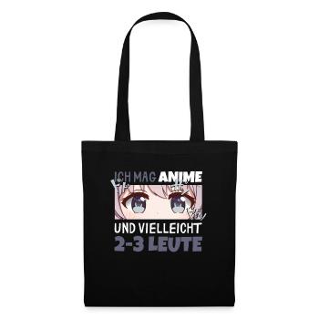 Sarkastisches Kawaii Statement für Manga-Liebhaber - Stoffbeutel - Schwarz - Vorne