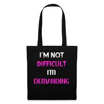 Not difficult demanding PNK WE - Tote Bag - black - Front