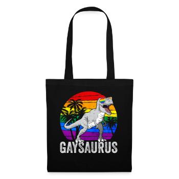 Gay Pride Drapeau arc-en-ciel Dinosaure Tr - Sac en tissu - noir - Devant