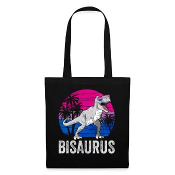 Bi Pride Bisexuel Flag Trex LGBTQ - Sac en tissu - noir - Devant