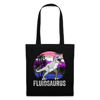 Genre Fluid Pride Flag Dinosaure Trex LGB - Sac en tissu - noir - Devant