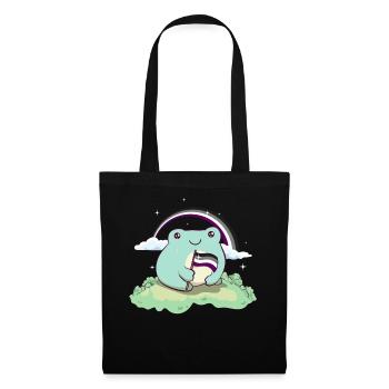 Asexual Pride Ace Flag Cute Frog Subtle LGBTQ - Stoffbeutel - Schwarz - Vorne