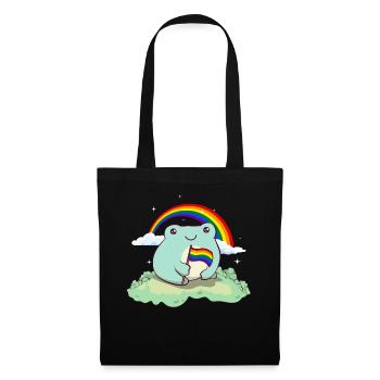 Gay Pride Rainbow Flag Mignonne Grenouille - Sac en tissu - noir - Devant