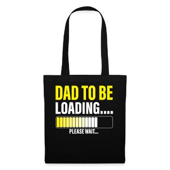 Papa homme à charger s’il vous plaît attendre drôle nouveau papa - Sac en tissu - noir - Devant