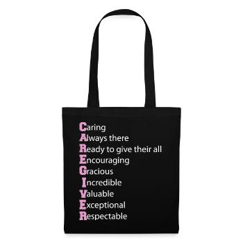 Caregiver Definition Elderly Caregiving Carer - Tote Bag - black - Front
