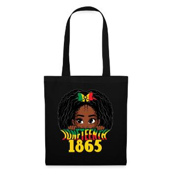 Girl Kids Celebrate Juneteenth Black History - Tote Bag - black - Front