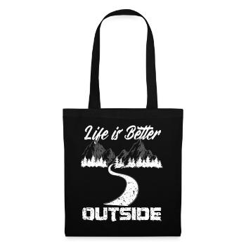 Hiking Life is better Outside Hike Vintage - Tote Bag - black - Front