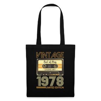 45 Birthday Man Woman Cassette Mai 1978 - Sac en tissu - noir - Devant
