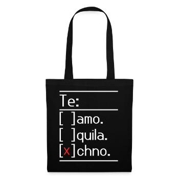 Techno Lover DJ Raver Rave Hard Techno Dark Tekno - Tote Bag - black - Front