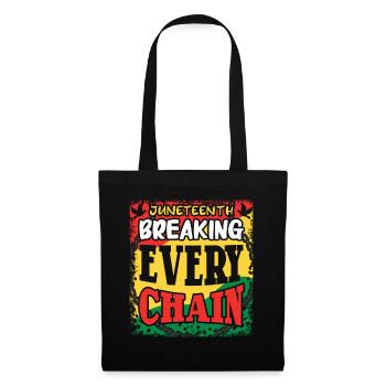 Breaking Chain Celebrate Juneteenth Black History - Tote Bag - black - Front