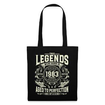 Vintage né en 1983 Legends Vintage Anniversaire - Sac en tissu - noir - Devant