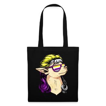 Non Binary Pride Flag Mullet Chihuahua Dog Su - Tote Bag - black - Front