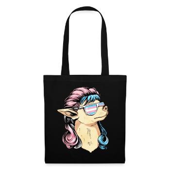 Transgender Pride Trans Flag Mullet Chihuahua Hu - Tote Bag - black - Front
