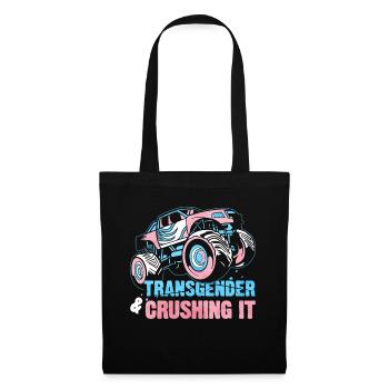 Transgender Pride Monster Truck - Sac en tissu - noir - Devant