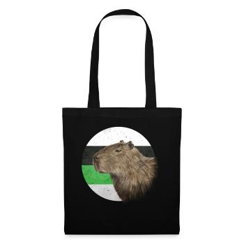 Demiromantic Pride Flag Capybara Sublte LGBTQ - Tote Bag - black - Front