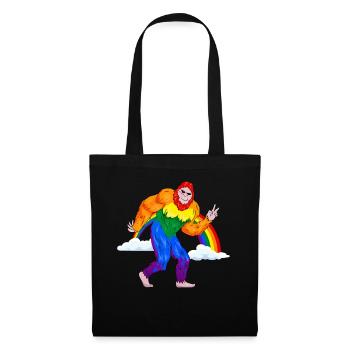 Gay Pride Rainbow Flag Bigfoot Sasqua - Tote Bag - black - Front