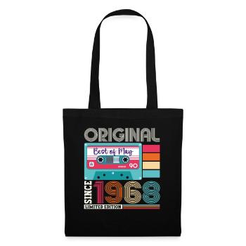 55 Birthday Man Woman Cassette Mai 1968 - Sac en tissu - noir - Devant