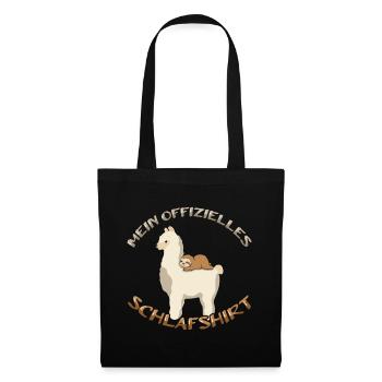 Mein Offizielles Schlafshirt Faulenzer - Stoffbeutel - Schwarz - Vorne