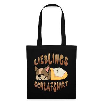 Mein Offizielles Schlafshirt Faulenzer - Stoffbeutel - Schwarz - Vorne