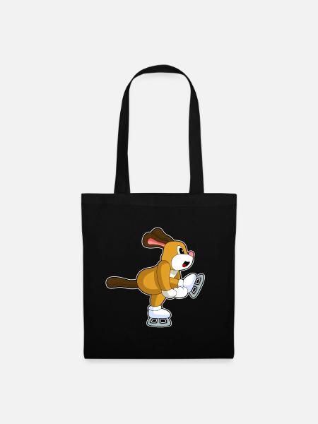 Dog Ice Skating Skates - Tote Bag - black
