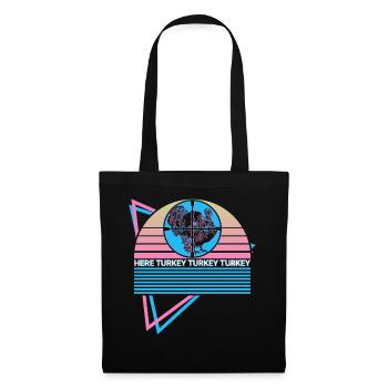 Drôle de chasse à la dinde Chasseur de dinde Rétro - Sac en tissu - noir - Devant