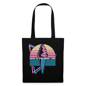 Crème glacée rétro - Sac en tissu - noir - Devant