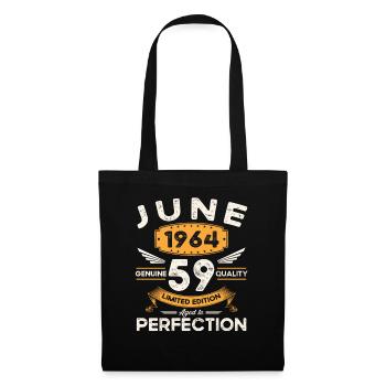 59e anniversaire Homme Juin Né en 1964 Légendaire - Sac en tissu - noir - Devant