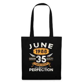 35th Birthday Man June Born 1988 Legendary - Tote Bag - black - Front