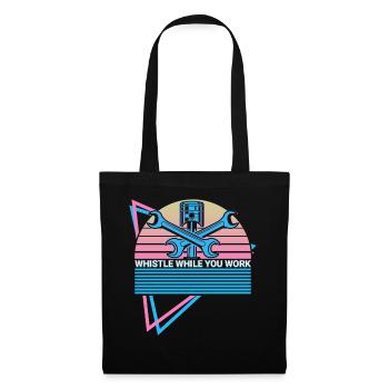 Funny Mechanic Retro - Tote Bag - black - Front