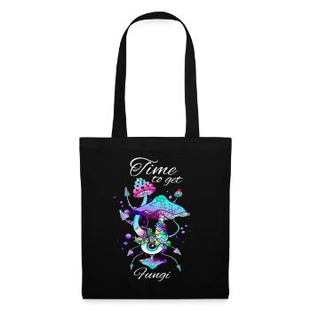 Neon Magic Mushrooms Eye Fungi Art - Tote Bag - black - Front