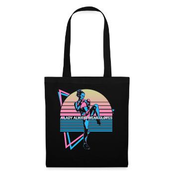 Muay Thai Kickboxen Retro - Stoffbeutel - Schwarz - Vorne