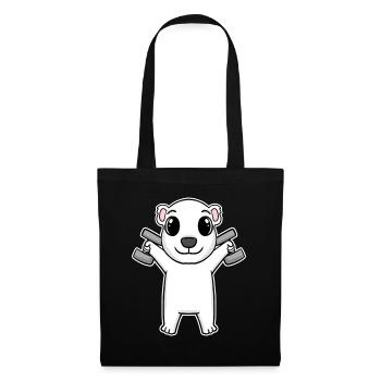 Polar Bear Dumbbell Training Strength Training Fitness - Tote Bag - black - Front
