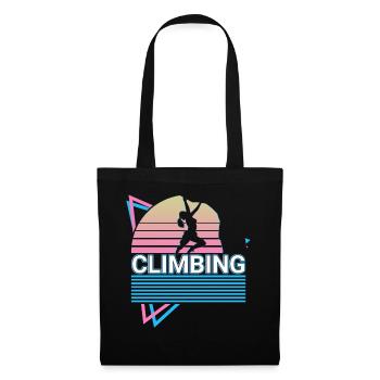 Escalade Grimpeur Rétro - Sac en tissu - noir - Devant