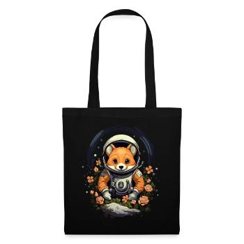 Cute cartoon fox as an astronaut in space with - Tote Bag - black - Front