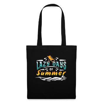 Funny Lazy Summer Surf Hello Summer - Tote Bag - black - Front