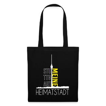 Stuttgart meine Heimatstadt - Stoffbeutel - Schwarz - Vorne