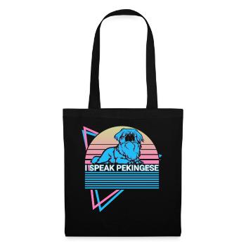 I speak Pekingese Retro - Tote Bag - black - Front