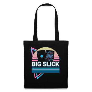 Joueur de poker Rétro - Sac en tissu - noir - Devant