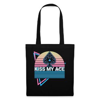 Joueur de poker Rétro - Sac en tissu - noir - Devant