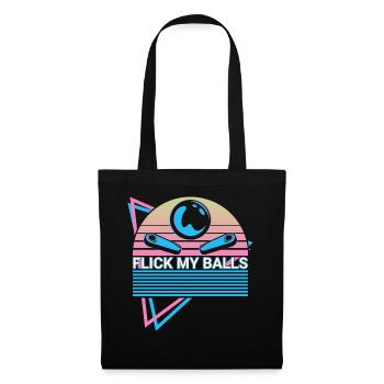 Pinball machine rétro - Sac en tissu - noir - Devant