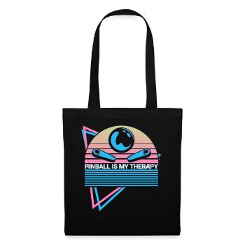 Pinball est mon flipper de thérapie - Sac en tissu - noir - Devant