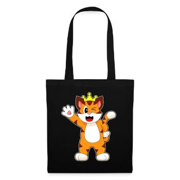 Couronne de Tigre - Sac en tissu - noir - Devant