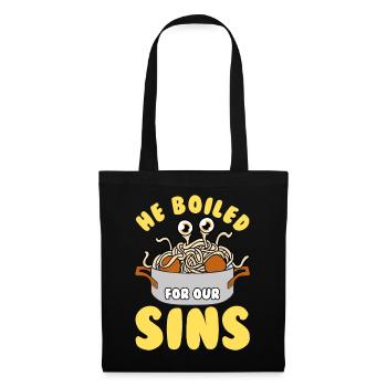 Flying Spaghetti Monster FSM Pastafarian - Tote Bag - black - Front