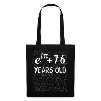 75th birthday 75 years Euler Identity math gift - Tote Bag - black - Front