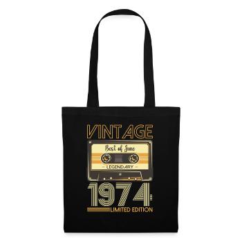 49 Birthday Man Cassette June Year 1974 - Tote Bag - black - Front