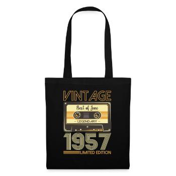 66 Birthday Man Cassette June Year 1957 - Tote Bag - black - Front