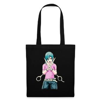 Bizarro Fiction Aesthetic Weirdcore Anime Girl - Tote Bag - black - Front